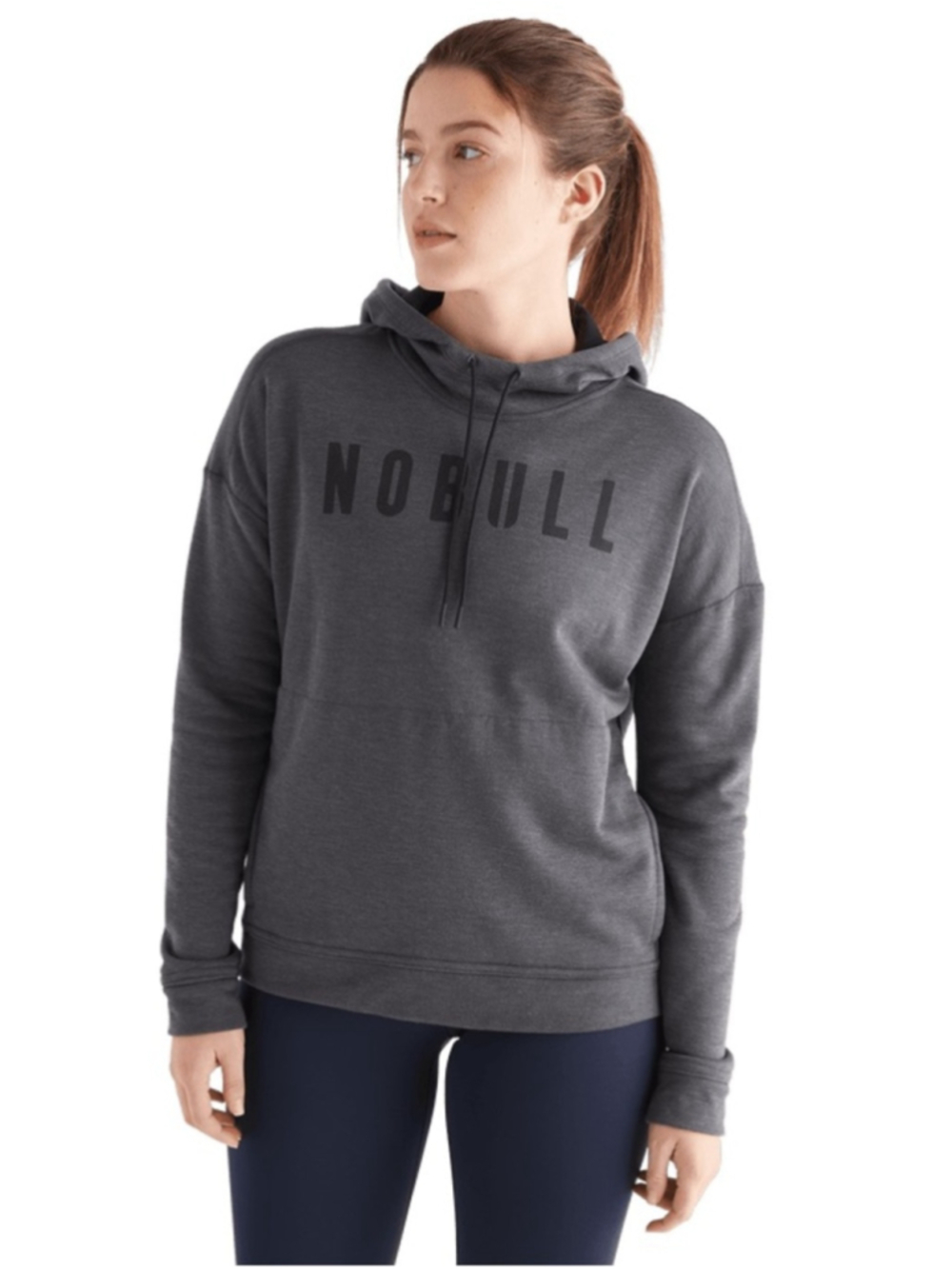 NOBULL Legacy Women's Dark Charcoal Pullover Hoodie Large